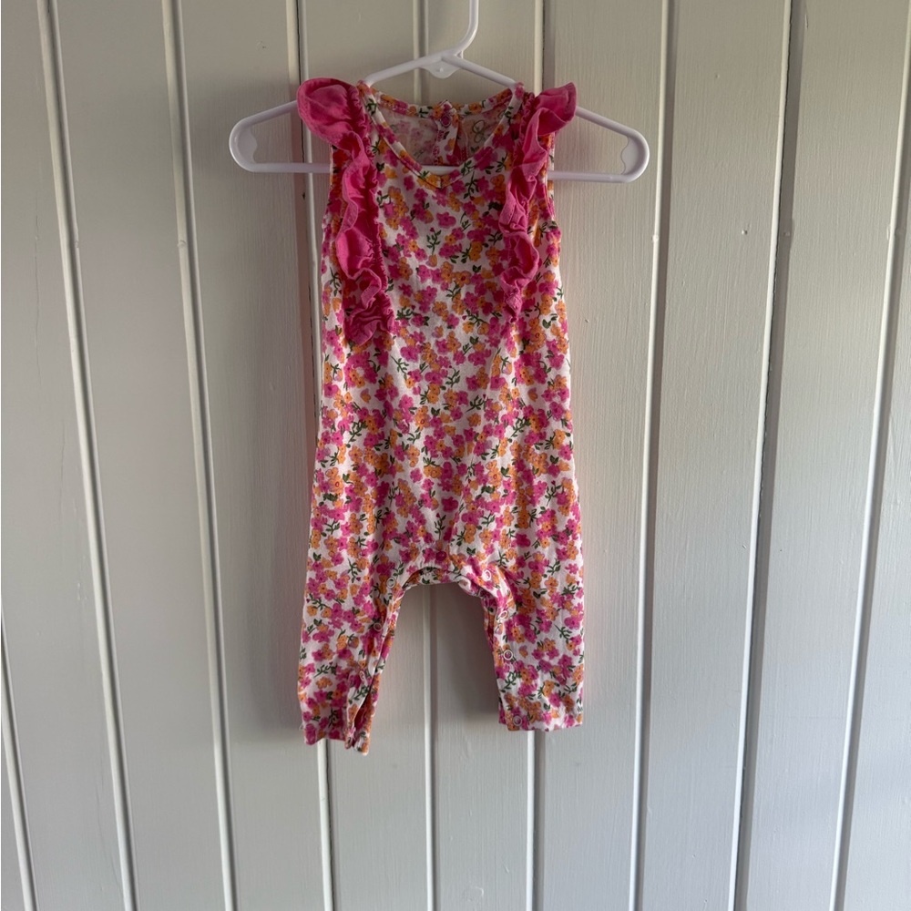 Jessica Simpson Pink Floral Kids One Piece Romper